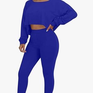 2 Piece Outfit - Pants & Long Sleeve Crop